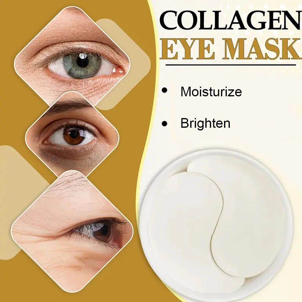 Collagen eye mask, deep moisturizing, firming the skin around the eyes, eye care, anti-aging skincare, making the skin younger