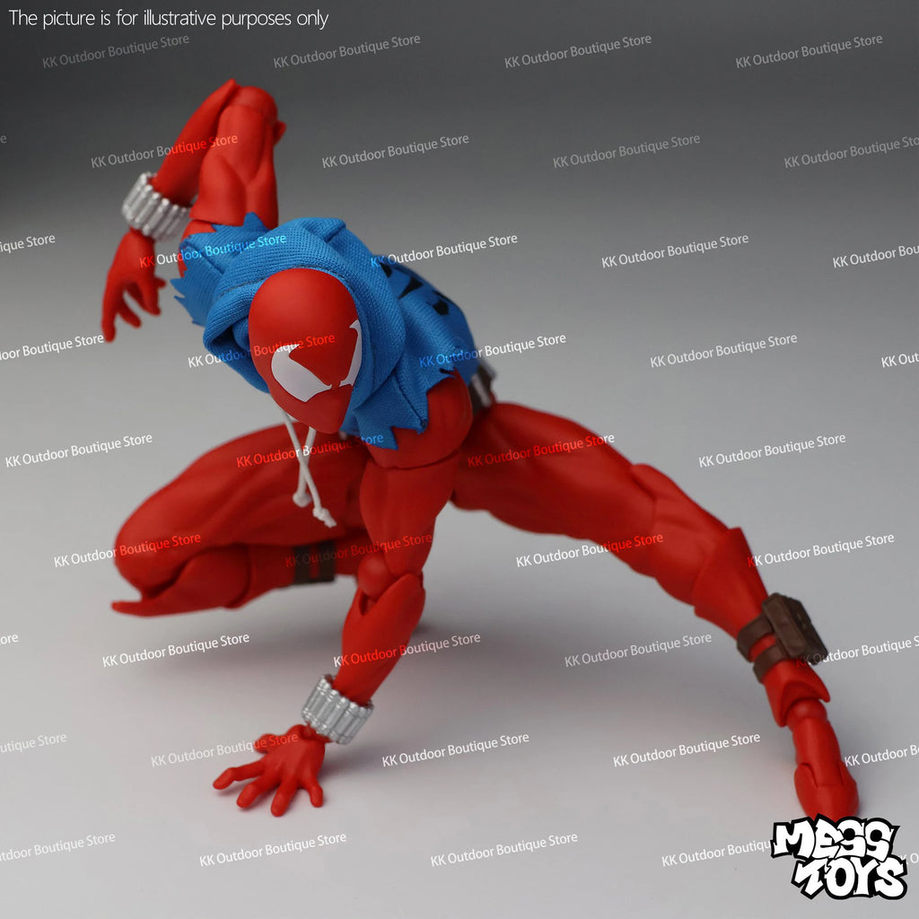 In Stock Mess Toys Scarlet Hero Scarlet Spider Man Messtoys Spiderman Anime Action Figure Figurine Statue Model Gifts Kids Toys