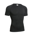Men's Compression Long Sleeve Shirt Black Fitness T-shirt Male Running  Quick Drying Gym Top Sun Protection Sports Base Layer