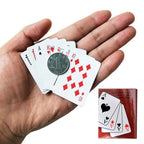 Small Mini Pokers House Portable Poker Chips Clear Playing Cards For Family Game Juegos de mesa