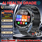 ECG High-end Health Smart Watch Men Blood pressure lipids bloodoxygen Body analysis Uric acid Health Tracker Smartwatch Men lady
