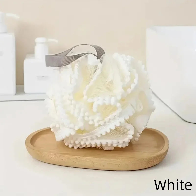Soft Mesh Bath Sponge Balls Skin Cleaning Brush Shower Puff Body Cleaner Exfoliating Scrubbers Bath Flower Bathing Accessories