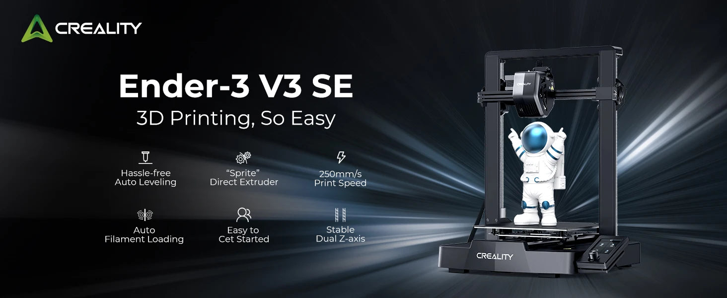 Creality Ender 3 V3 SE 3D Printer 250mm/s Auto Leveling FDM 3D Printer Direct Extruder Auto-Load Filament CR Touch 220*220*250mm