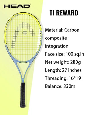 HEAD Carbon Composite Integration Tennis Racket For Beginners Men Women College Students Single Training Racquet