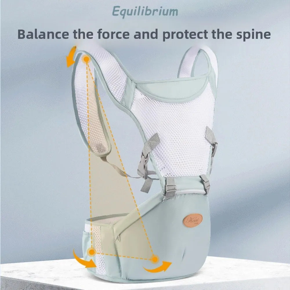 New 2 in 1 Baby Waist Stool Ergonomic Breathable Mesh Baby Carrier Detachable with Hip Seat Infant Baby Hipseat Baby Supplies