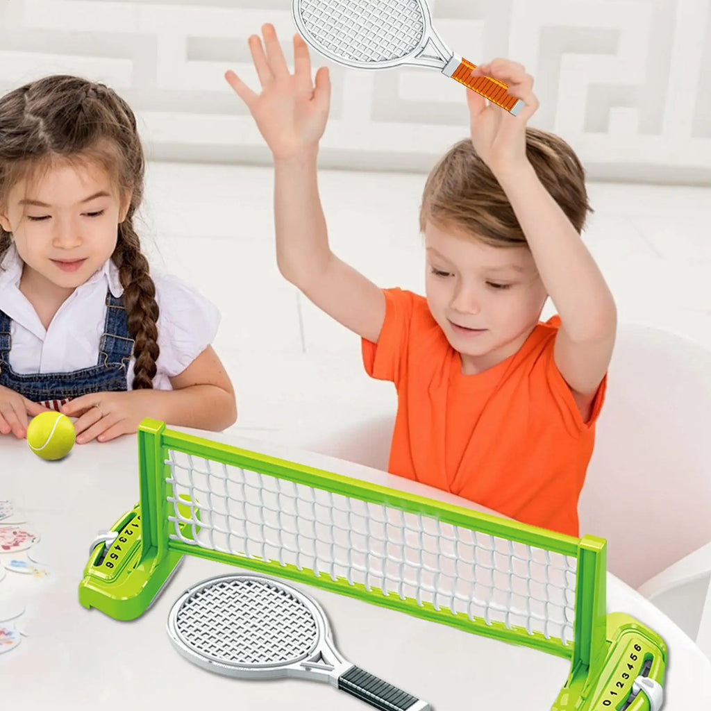 Mini Tennis Set Tennis Play Set with 2 Rackets and 1 Ball Portable Recreational Sport Equipment Indoor Outdoor Game