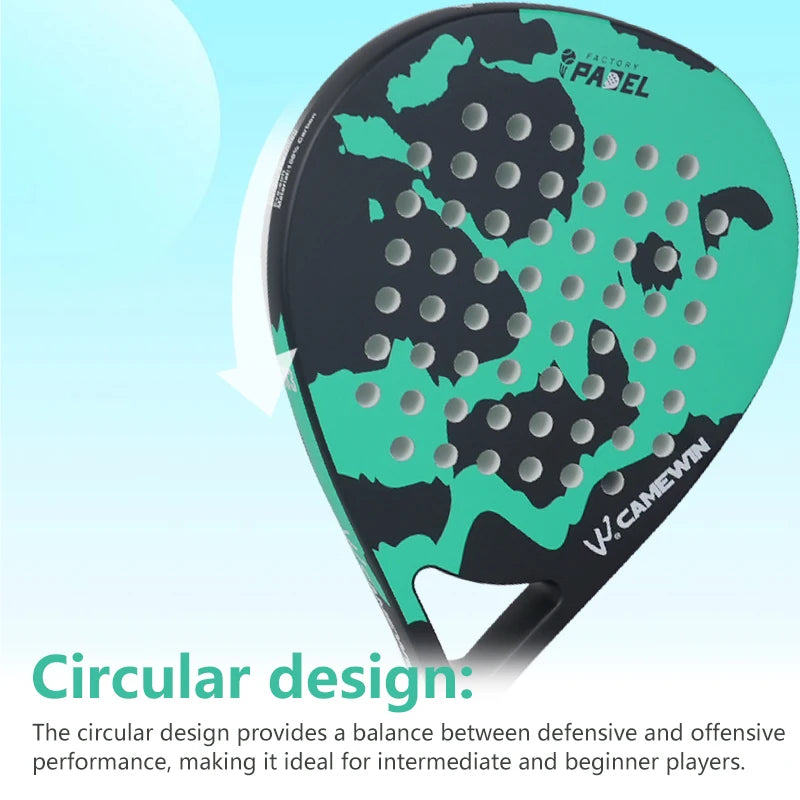 Lightweight Carbon Fiber Cage Padel Racket | Tennis Racquet Sports Equipment Fitness And Health, Good Elasticity, High Quality!