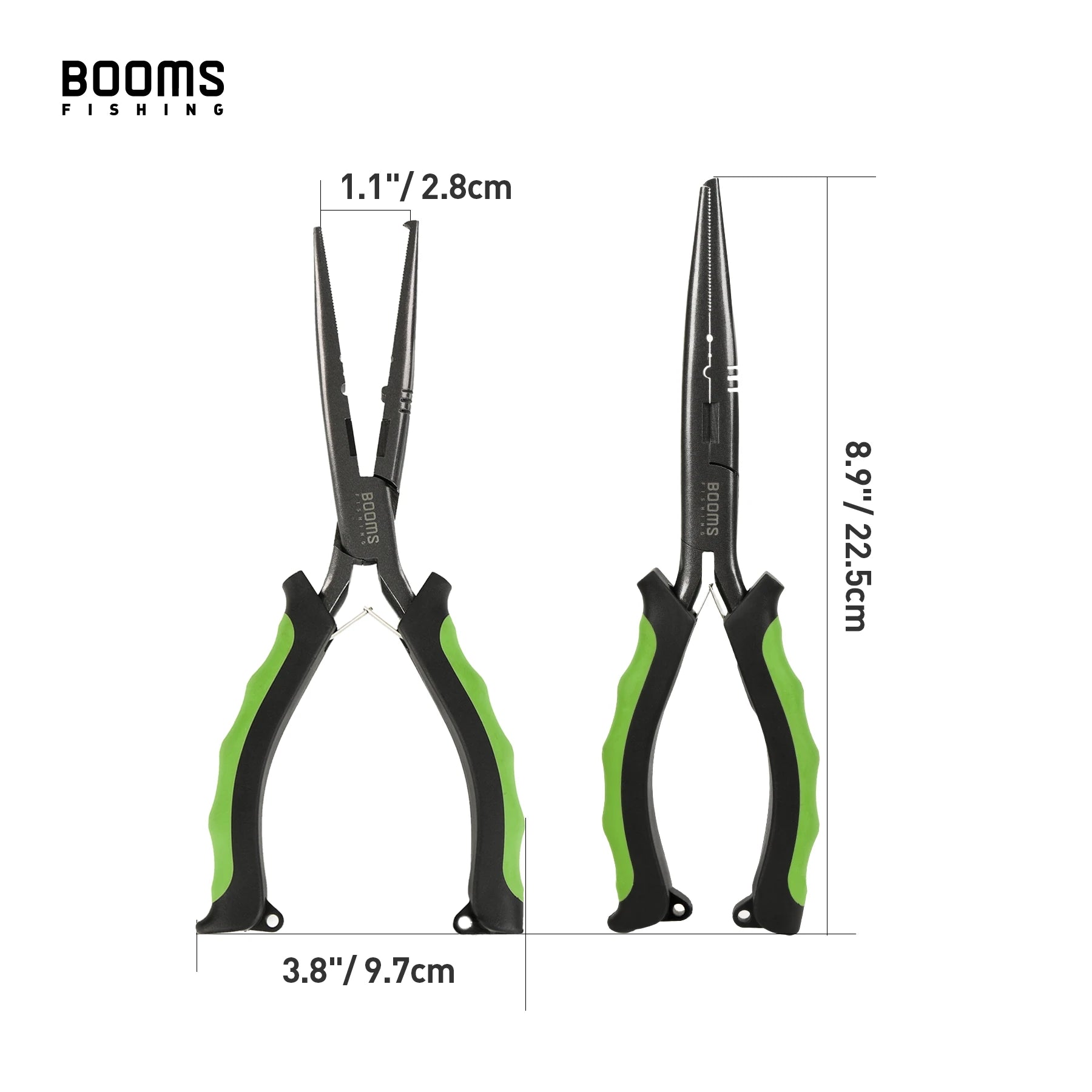 Booms Fishing F03 Multifunction Fishing Pliers Tools 23.5cm Straight Long Nose Stainless Steel Line Cutter Scissors Tools