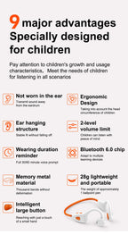 Air Conduction Stereo Headphones Kids Open Ear Bluetooth6.0 Earphones  Wireless Learning Noise Reduction Music Headset Earhook