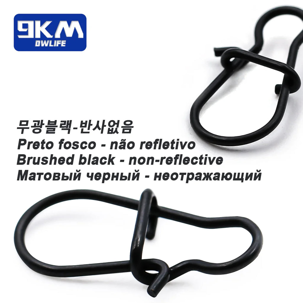 Duo Lock Fishing Snaps 25~100Pcs Fishing Clips Speed Clips Carabiners Fishing Swivels Snap Saltwater Quick Change Fishing Tackle