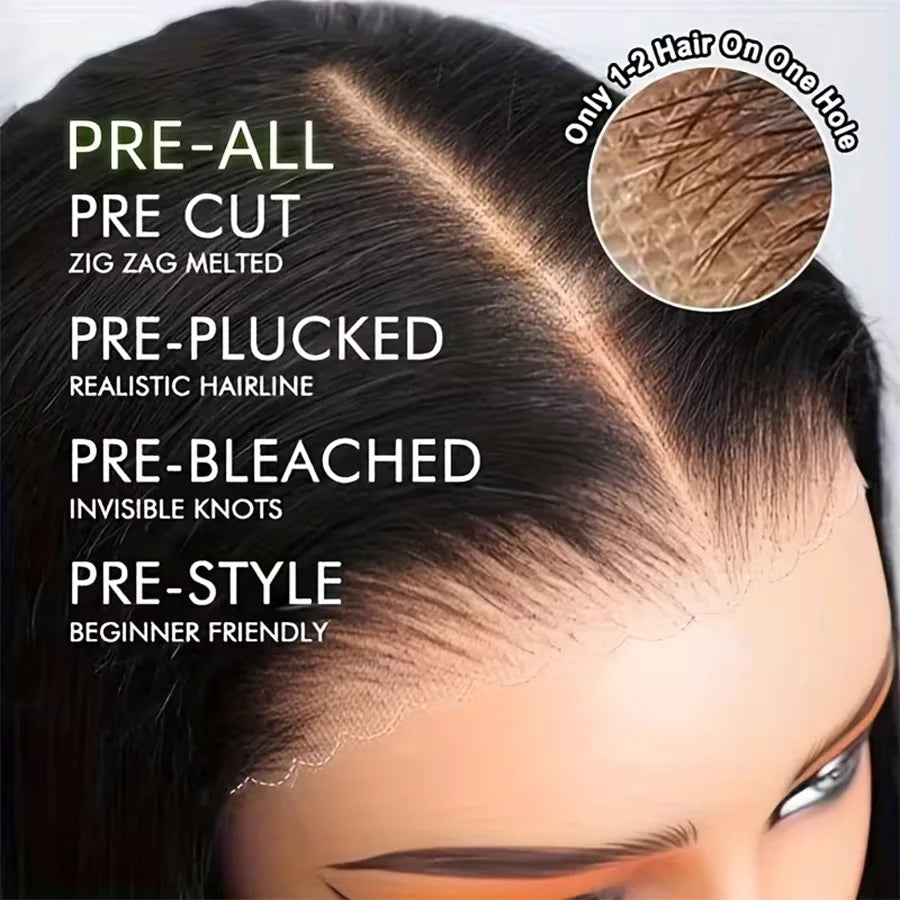 260% Density Real HD 5x5 Lace Closure Wigs Super Double Drawn Vietnamese Virgin Hair Short BOB Wig Glueless Pre Plucked Lace Wig
