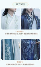 Original Chinese Floral Clouds Hanfu Dress Men Women Traditiional Weijin Period Gradient Costume Niche Fairy Cosplay Clothing