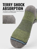 WRELS 1/2/3Pairs Merino Wool Socks Hiking Running Socks Breathable Cushion Sweat Wicking Warm Thermal Compression Wool Socks