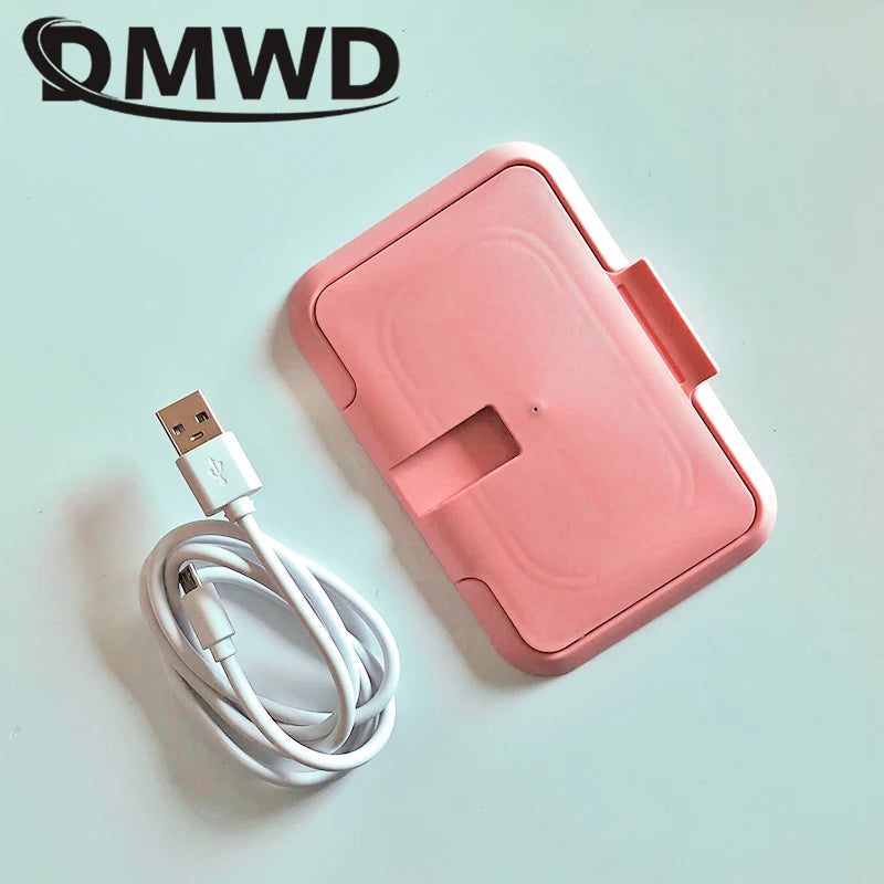 Portable Baby Wipes Heater Thermal Warm Wet Towel Dispenser Napkin Heating Box Cover For Home Car Mini Tissue Paper Warmer USB