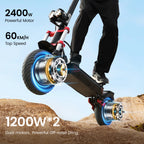 iScooter iX8  Adult Electric Scooter 2400W  Motor 48V20Ah Battery 12  Inch Off Road Pneumatic Tires Foldable  E-scooter