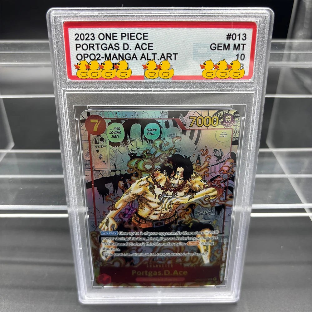DIY OPCG Rating Card Collection Card 2023 ONE MONKEY D. LUFFY OPO5-MANGA ALT.ART Copy 10Points Rating Card Anime Game Gift