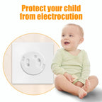 White Electrical Safety Socket Protective Covers Baby Care Clear Anti-electric Shock Infant Plug Power Outlet Guard Protection