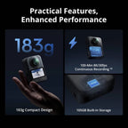 DJI Osmo 360 Camera , Waterproof 8K 360° Action Camera 1-Inch 360° Imaging,Native 8K 360° Video, 105GB, 360 Action Camera