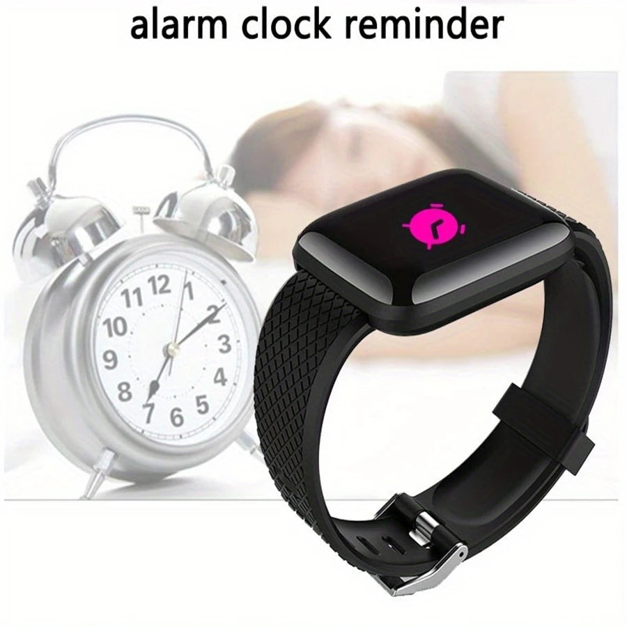Smart Watch Sport Wristband Fitness Monitoring Track Heart Rate Call and Message Remind Men Smartwatch Woman 116 Plus Clock D13