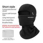 ROCKBROS Cycling Caps Full Face Mask Winter Breathable Windproof Fleece Bike Neck Cover Scarf Mask Skiing Motorcycle Bicycle Hat