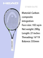 HEAD Carbon Composite Integration Tennis Racket For Beginners Men Women College Students Single Training Racquet