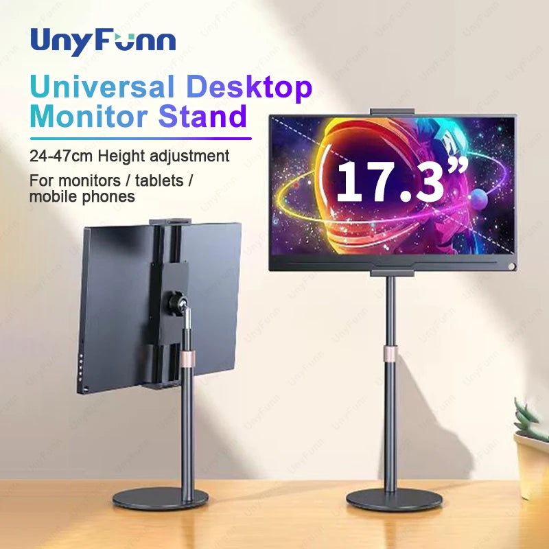 Cdisplay Portable Monitor Stand Adjustable Height Desktop Monitor Bracket for 4.7-17.3 inch Phone Tablet Monitor Support Holder Main image
