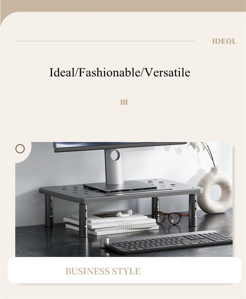 Adjustable Computer Monitor Stand Elevated view angle Computer Monitor Holder Stress Relief Desktop Creative Storage Rack Office