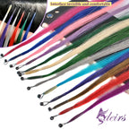 ADEIRS Color  8D Tip Hair Extensions 100% Real Human Hair Microbeads Extensions Color Purple Blue Pink Gray 18-20inch