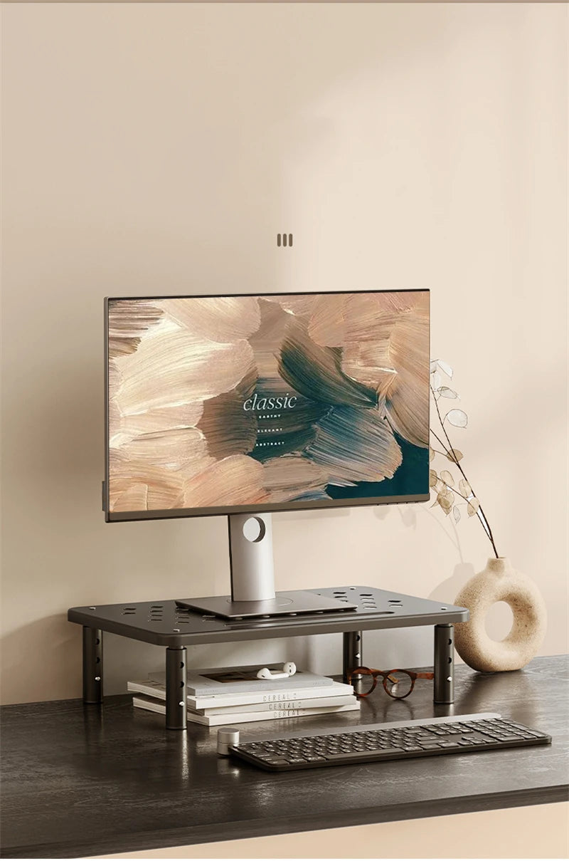 Adjustable Computer Monitor Stand Elevated view angle Computer Monitor Holder Stress Relief Desktop Creative Storage Rack Office