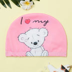 Kids Swim Cap Cartoon Pattern High Elastic Ear Protection Breathable for Pool Swimming Boys Girls Comfort Fit