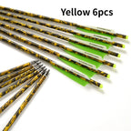 6/12/24pcs 20'' Archery Crossbow Bolt Carbon Arrow with 4-inch Feather ID7.6mm  Outdoor Hunting Sports Practice Crossbow Arrows