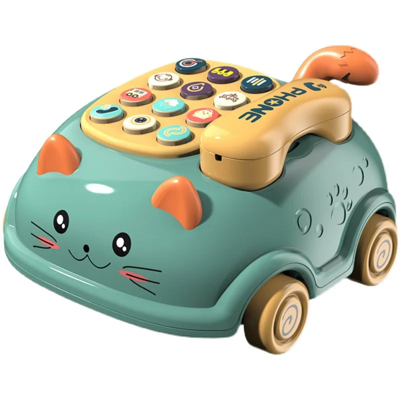 Baby Storyteller Electric Toy Children's Educational Early Learning Simulated Telephone Car Model with Light Music Main image