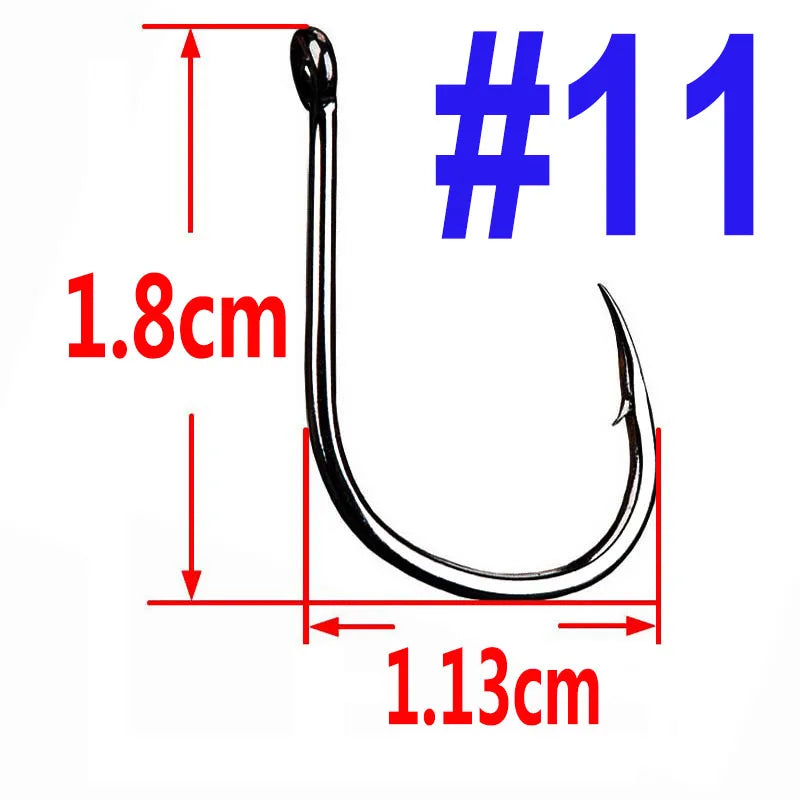 100/50/25 pcs Iseama Carp Fishing Hook Offset Circle Hook Single Fly Fishing Jig Hook Barbed sea Fishhook Tackle Accessories