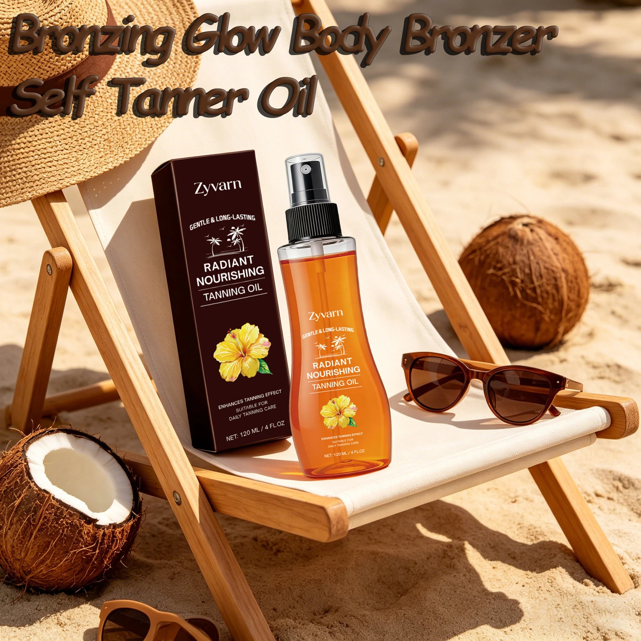 Sun Tanning Oil Nourishing Bronzing Tanning Oil Lasting Sun Kissed Glow Hydrating Skin Care For Outdoor Beach Tanning Sessions