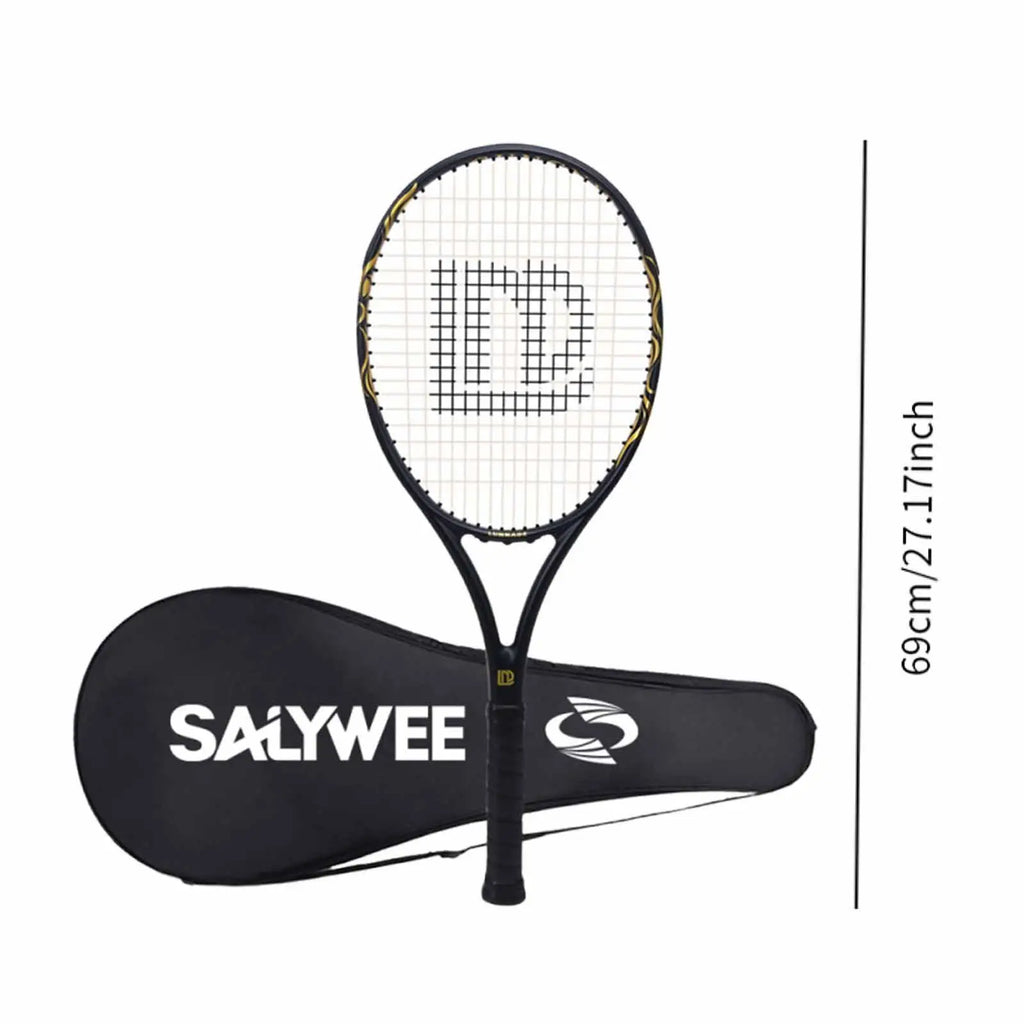 Tennis Racket for Adults Shockproof Professional Tennis Racquet with Carry Bag for Park Garden Backyard Beach Recreational