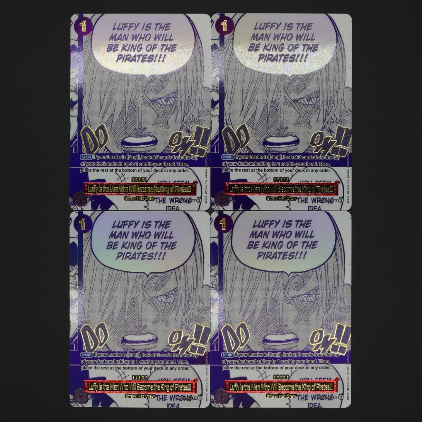 One Piece TCG OPCG English Manga Event Card Set Gear 2 DDM GGG Ground Death Frighten Me OP09 OP10 OP11 OP12 OP14 Gold Stamping