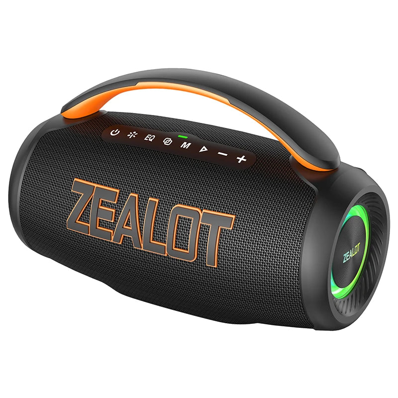zealot-P12 Speaker 60W Bluetooth Speaker Portable Speaker with 10-Hour Playtime, Portable Handle, for Camping, Party,TWS,AUX