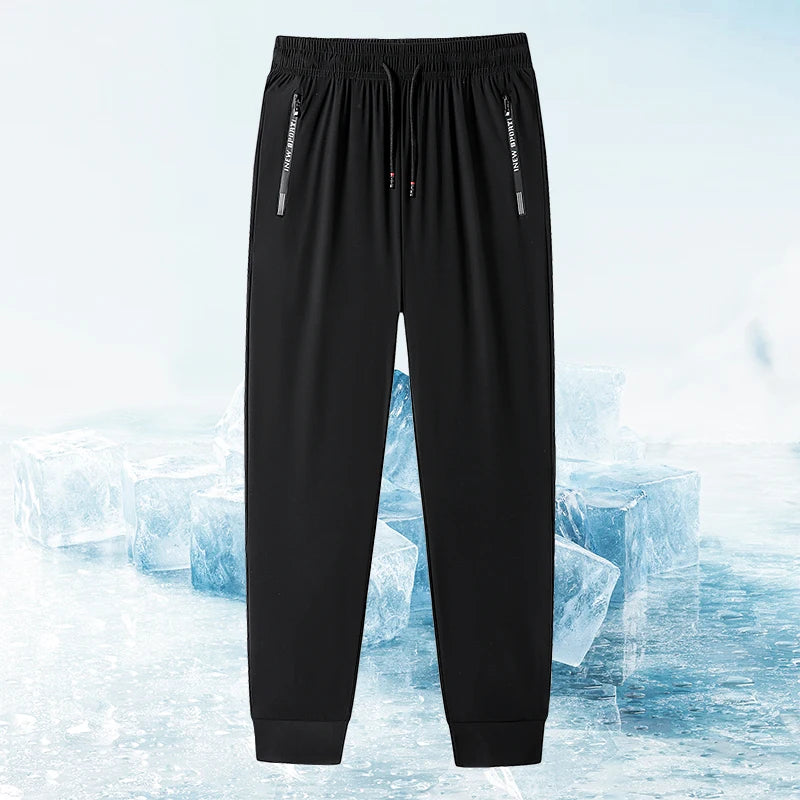Men's Fitness Pants Zippered Pockets Stretch Sports Pants Running Daily Wear Casual Pants Jogger Man Football Fishing Gift Gym