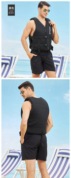 Neoprene Life Jacket for Adult Children New Water Sport Buoyancy Jacket Life Vest Swimming Boating Skiing Driving Vest Drifting