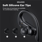 ERAZER XT60PRO Sports Wireless Headphones Bluetooth Earphones Earbuds Noise Reduction Headset with Mic Earhook