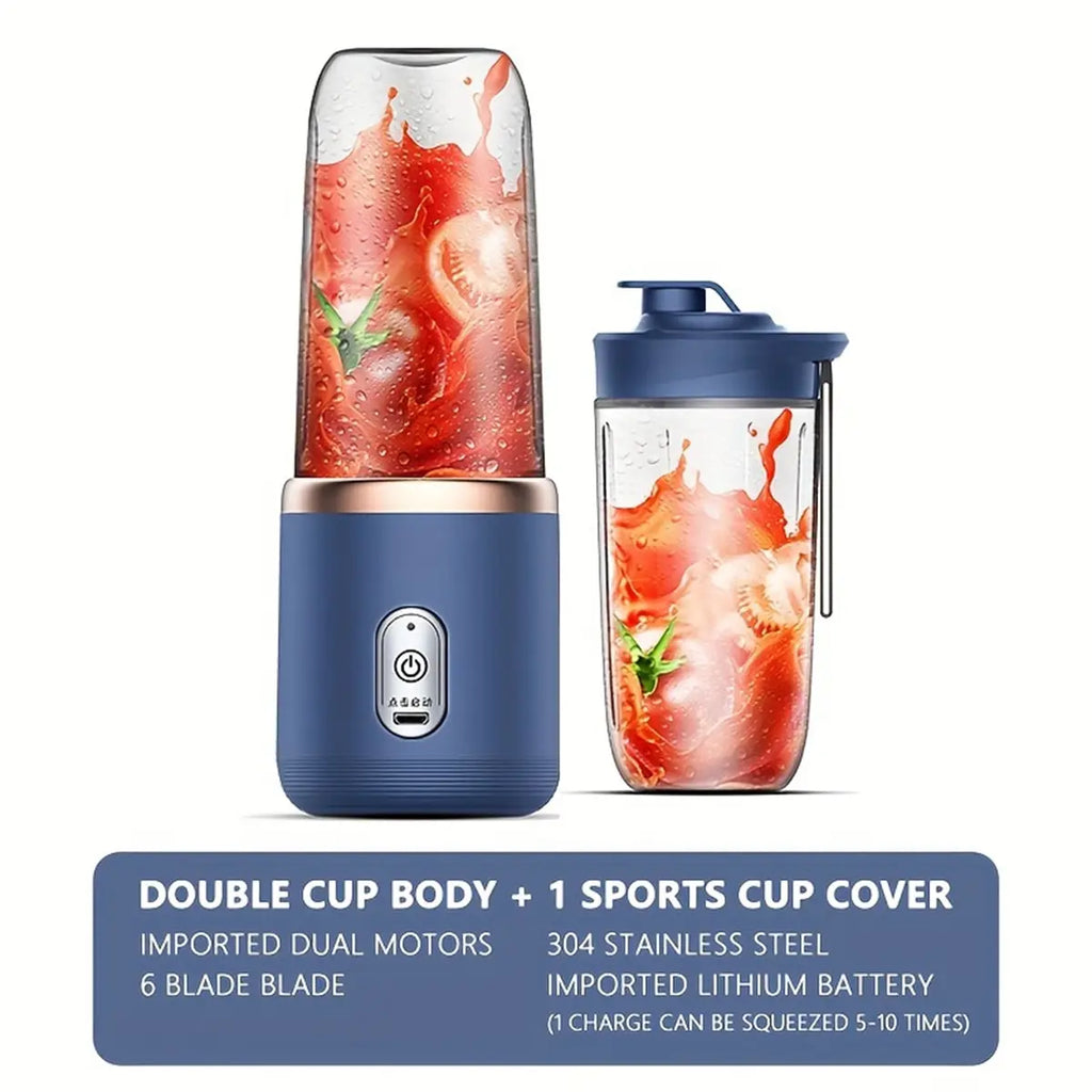 HOMEFISH Double Cup Multifunction Usb Fruit Mixers Juicers Portable Electric Juicer Blender Fruit Juicer Cup Food Milkshake