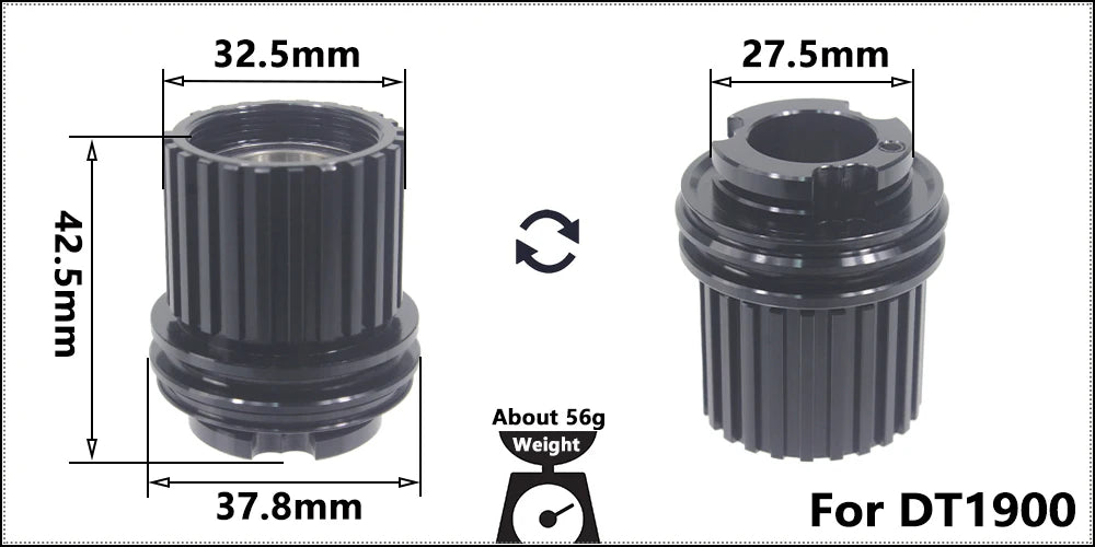Bicycle Micro Spline Freehub MTB Road Bike Hubs Converters End Cap Adapter 11/12 Speed MS HG DT Hub Body Driver for XD DT240/350