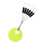 60/120PCS 10/20 Group Set Rubber Silicon Space Bean Sea Carp Fly Fishing Black Rubber Oval Stopper Fishing Float Fishing Bobber