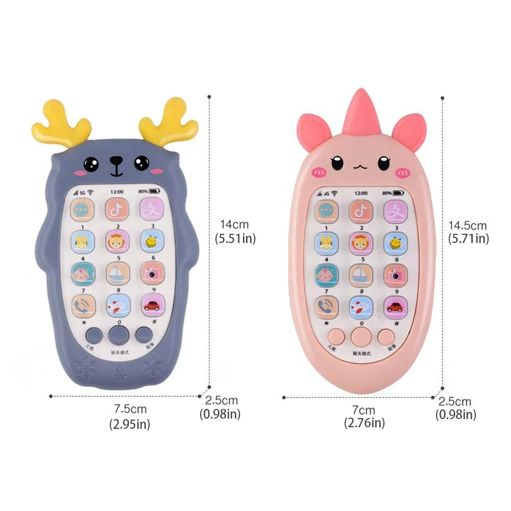 Baby Phone Toys Bilingual Telephone Teether Music Voice Toy Early Educational Learning Machine Electronic Children Gift Baby Toy
