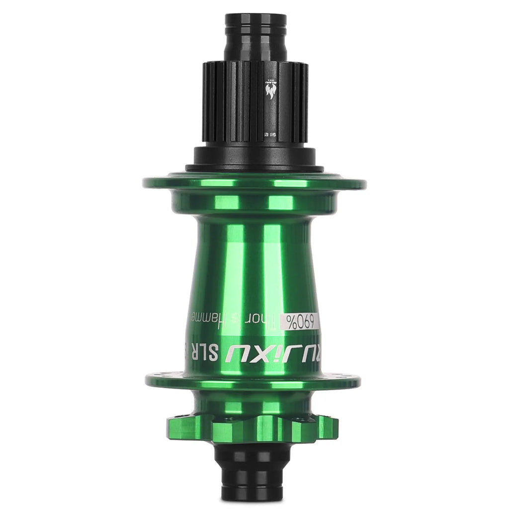 green RUJIXU SLR I9 690 Click Hub 7 Bearing MTB Mountain Bike Hub Front Rear 32Holes QR TA BOOST Disc Brake Bicycle MS/XD Hubs