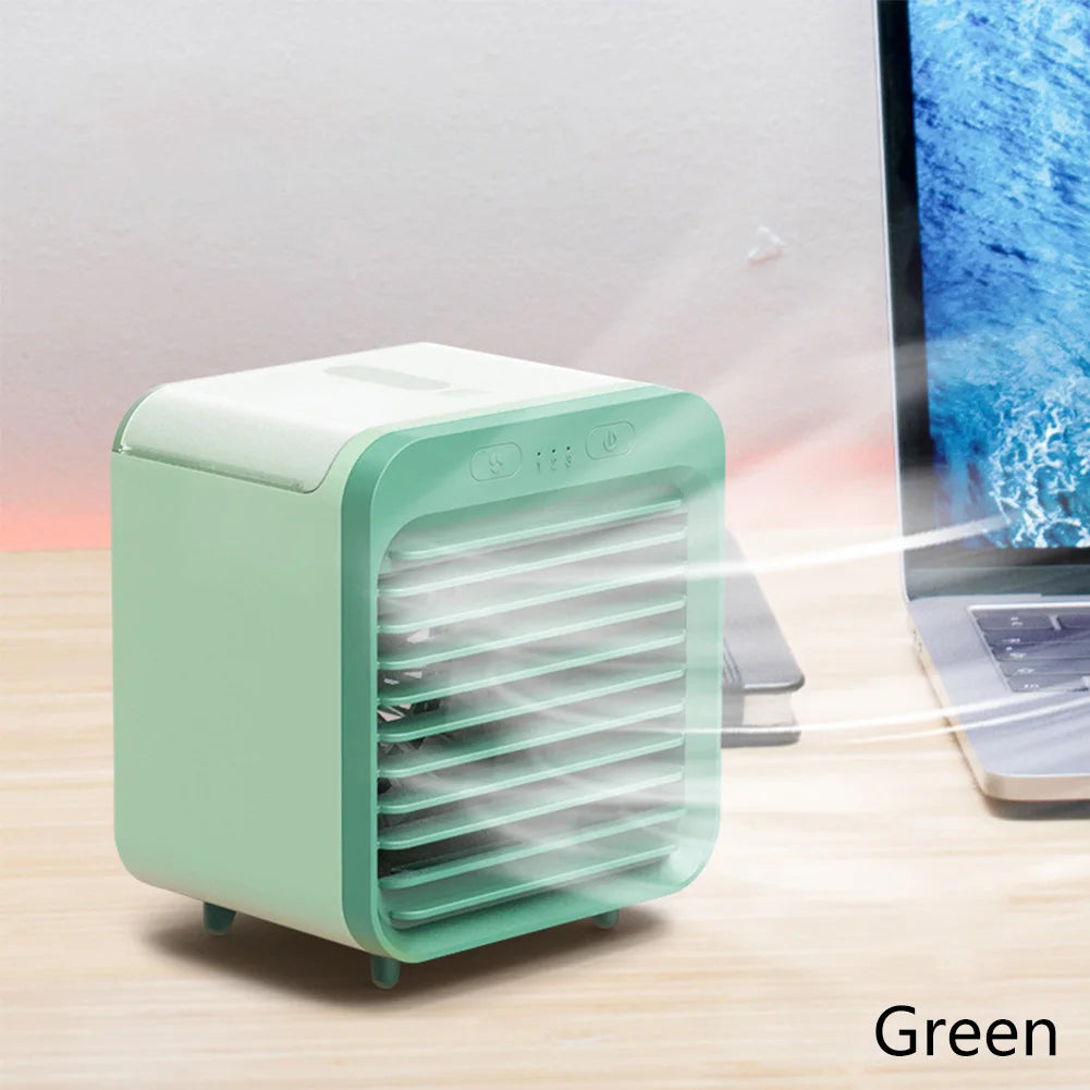 New Portable USB Chargeable Mini 3 Gear Air Conditioner Cooler Fan Air Conditioner Air Cooling Office Desktop Fan