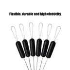 60/120PCS 10/20 Group Set Rubber Silicon Space Bean Sea Carp Fly Fishing Black Rubber Oval Stopper Fishing Float Fishing Bobber