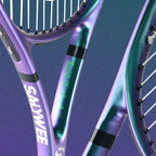 RaceRun-MAX Composite Carbon Tennis Racket, 295±10g Lightweight, 325mm Balance, One-Piece Stable Frame, 50-60lbs, for Advanced