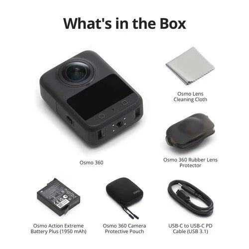 DJI Osmo 360 Camera , Waterproof 8K 360° Action Camera 1-Inch 360° Imaging,Native 8K 360° Video, 105GB, 360 Action Camera