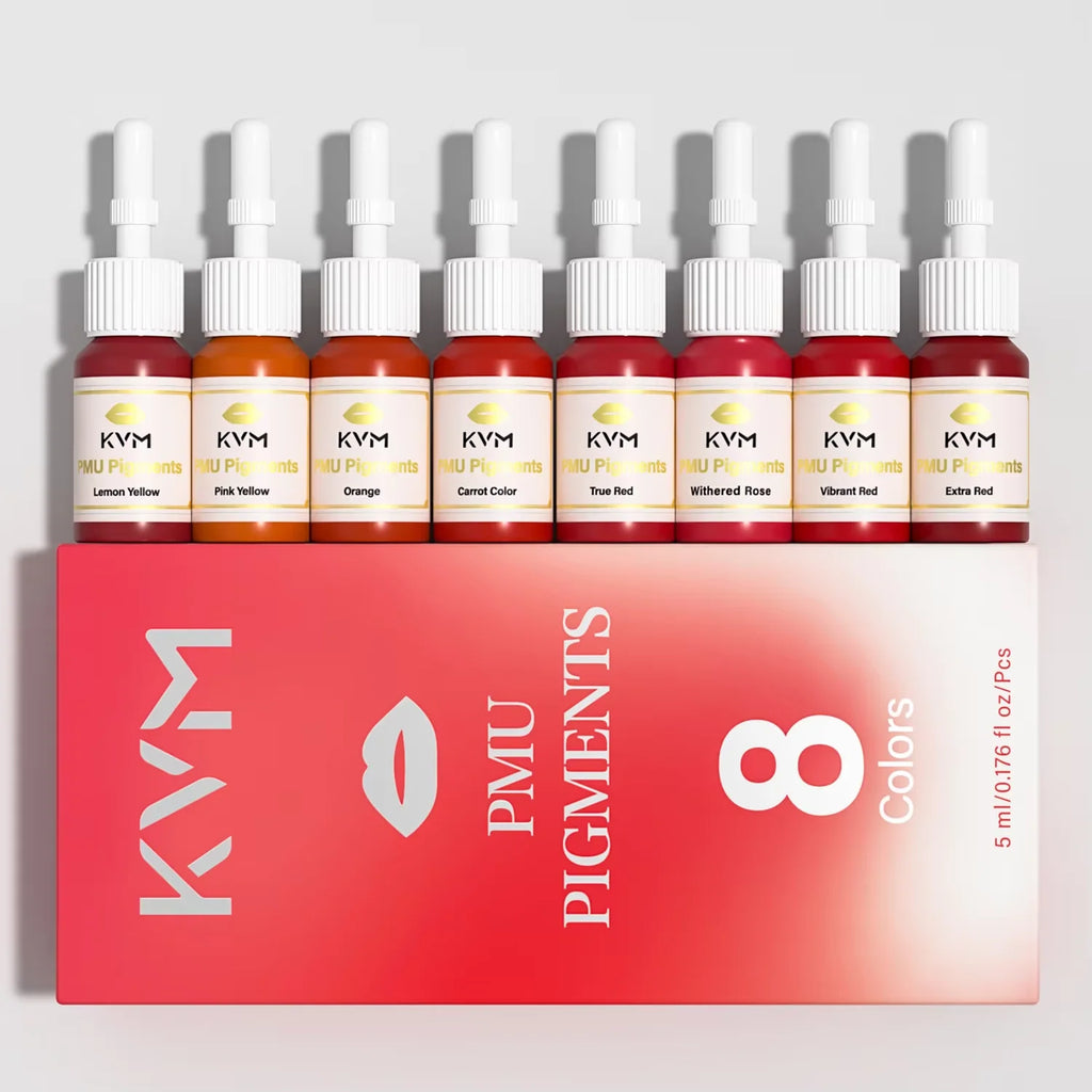 KVM 8 Colors 5ML Lip Tattoo Ink Microblading Inks Semi Permanent Makeup Pigment Tattoo Ink Body Art Lips Tint Tattoo Supplies
